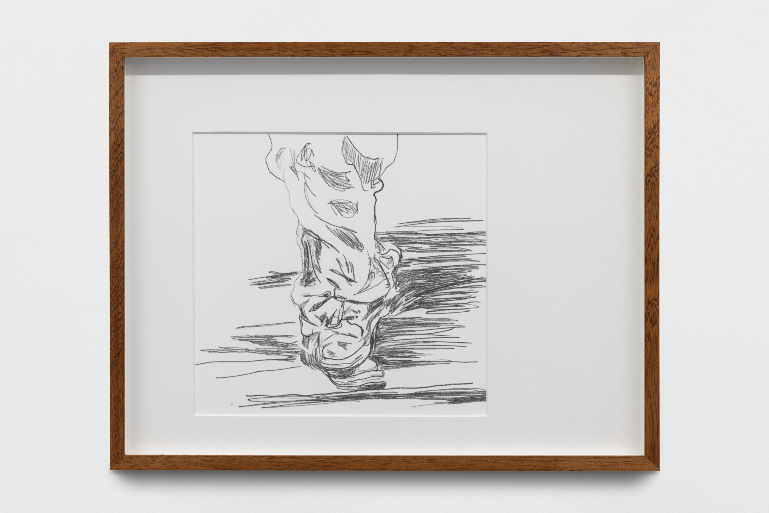 Untitled (Sarah Lucas). 2025. Drypoint on chemical carbon paper on Fabriano paper, 300 gsm. 28.5 x 36.5 cm